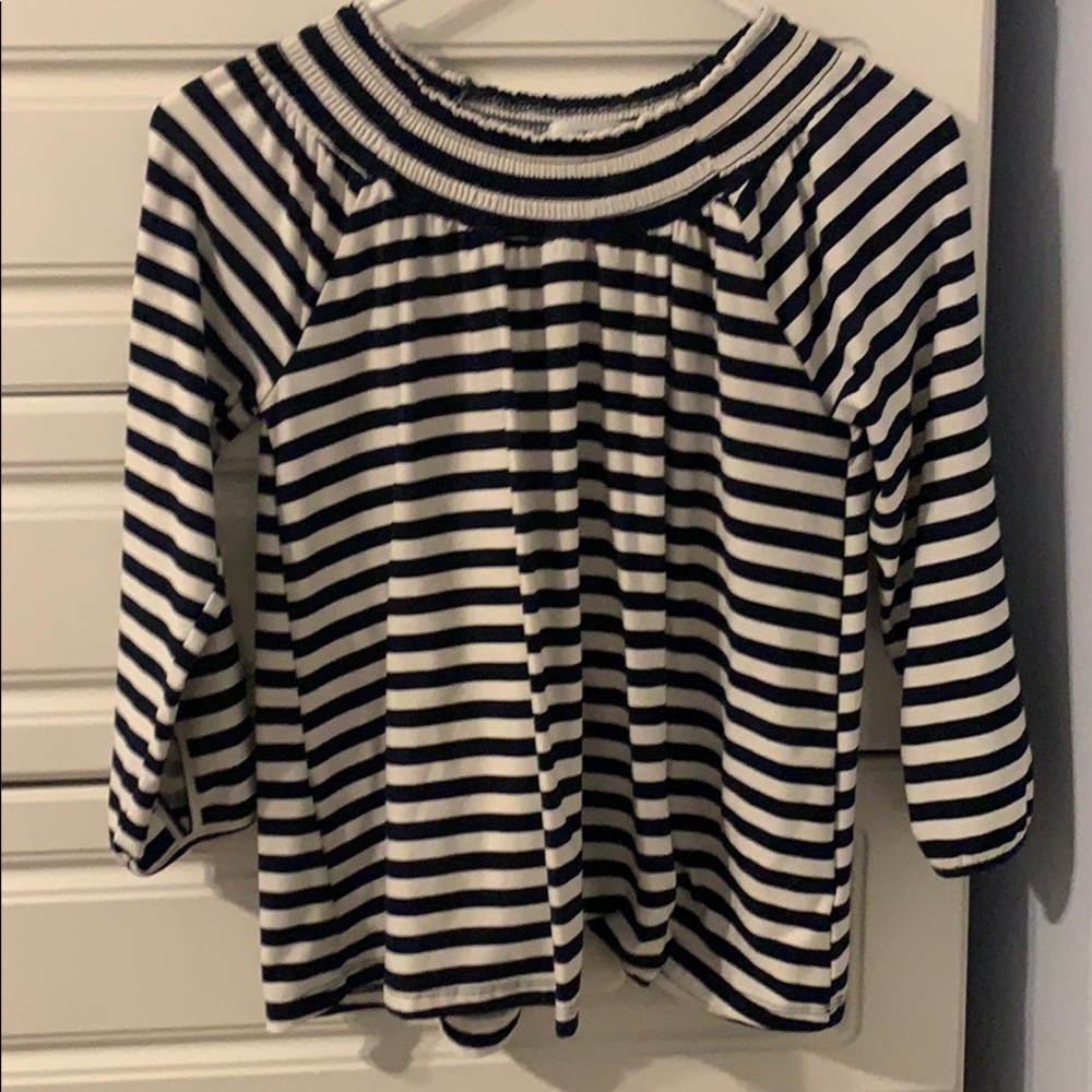Kids Old navy blue and white striped shirt
